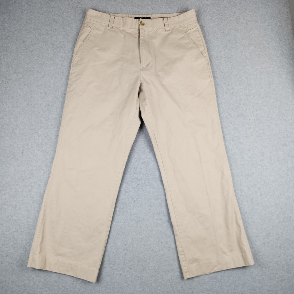 Kenneth Cole New York Mens 36x32 Tan Khaki Chino Pants Straight Leg Cotton